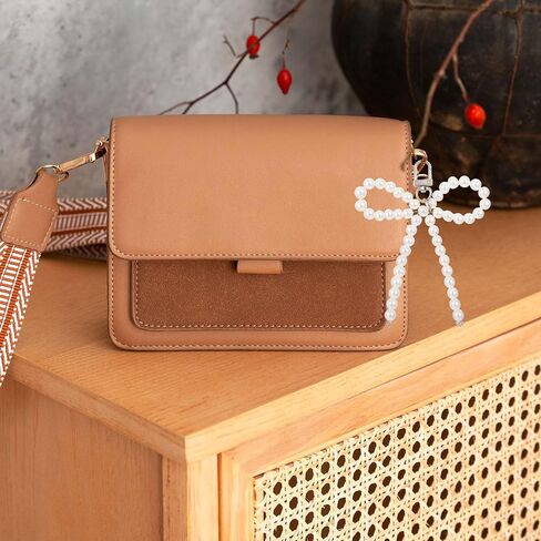 2Pcs Pearl Bow Keychain, Y2K Bow Purse Charm for Handbags, Bowknot Keyring for Women Girls in Saudi Arabia