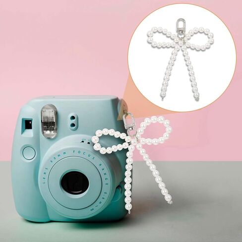 2Pcs Pearl Bow Keychain, Y2K Bow Purse Charm for Handbags, Bowknot Keyring for Women Girls in Saudi Arabia