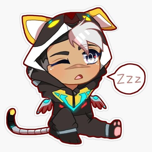 Chibi Voltron Onesie Shiro W/White Hair Sticker Bumper Sticker Vinyl Decal 5" in Saudi Arabia