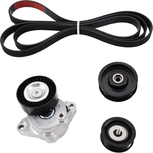 Idler Pulley Drive Belt Tensioner Serpentine Belt Kit Compatible with Mercedes-Benz GL550 SLK350 C350 GLK350 E550 CLK550 CL550 CLS550 S550 SL550 R350 G550 OE# 2722021419 2722021019 2722000270 6PK2404 in Saudi Arabia