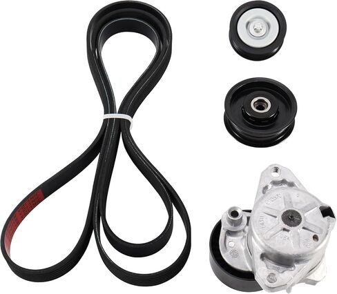 Idler Pulley Drive Belt Tensioner Serpentine Belt Kit Compatible with Mercedes-Benz GL550 SLK350 C350 GLK350 E550 CLK550 CL550 CLS550 S550 SL550 R350 G550 OE# 2722021419 2722021019 2722000270 6PK2404 in Saudi Arabia