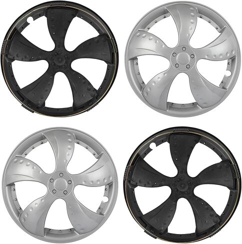 ECCPP R15 Hubcap Wheel Cover Corrosion-Free & Sturdy – Universal Wheel Rim Cover Full Heat & Impact Resistant Grade, 4 Pack in Saudi Arabia