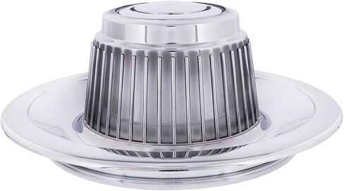 United Pacific C687001 Chrome Plastic Rallye Center Hub Cap Covers for 1968-70 Chevy Camaro, Rally/Sport Wheels, Durable Plastic Covers - Set of 4 in Saudi Arabia