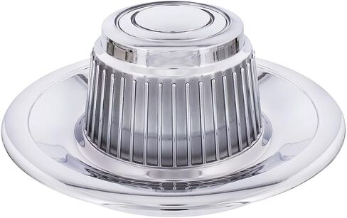 United Pacific C687001 Chrome Plastic Rallye Center Hub Cap Covers for 1968-70 Chevy Camaro, Rally/Sport Wheels, Durable Plastic Covers - Set of 4 in Saudi Arabia