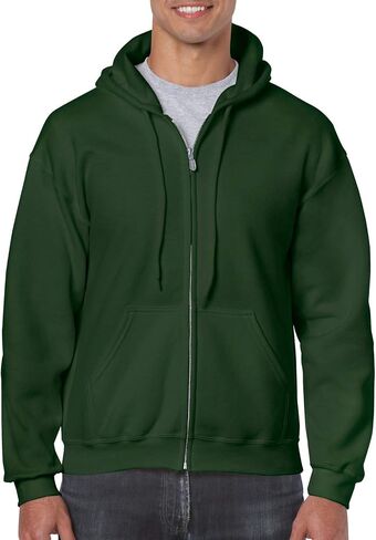 Gildan Adult Fleece Zip Hooded Sweatshirt, Style G18600 Forest Green, XL in Saudi Arabia