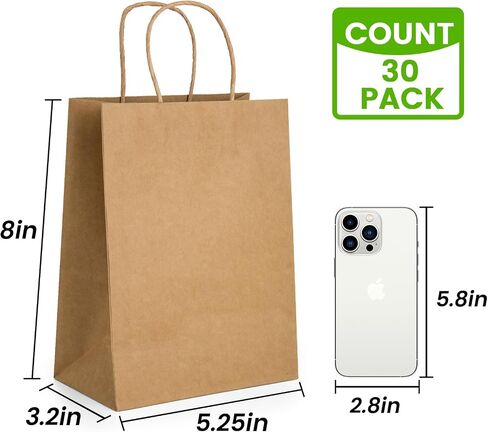100pcs Brown Kraft Paper Bags with Handles Mixed Size Gift Bags Bulk,Craft Grocery Shopping Retail Birthday Party Favors Wedding Sacks Restaurant Takeout, Business in Saudi Arabia