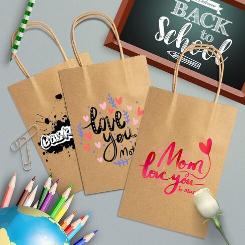 100pcs Brown Kraft Paper Bags with Handles Mixed Size Gift Bags Bulk,Craft Grocery Shopping Retail Birthday Party Favors Wedding Sacks Restaurant Takeout, Business in Saudi Arabia
