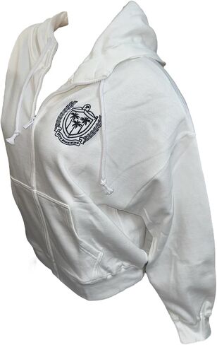 Victoria's Secret Pink Ivy Fleece Campus Full Zip Hoodie Color White New in Saudi Arabia