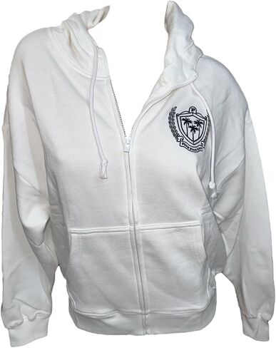 Victoria's Secret Pink Ivy Fleece Campus Full Zip Hoodie Color White New in Saudi Arabia