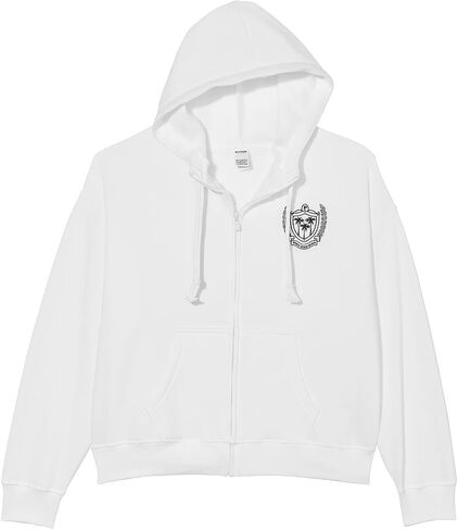 Victoria's Secret Pink Ivy Fleece Campus Full Zip Hoodie Color White New in Saudi Arabia