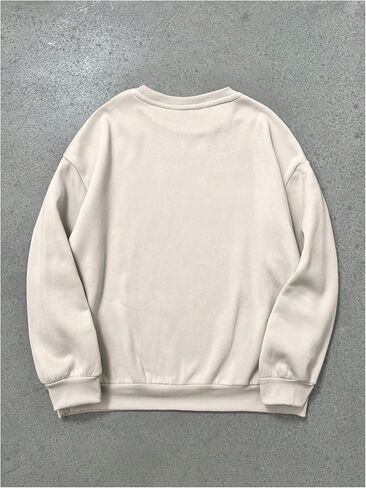 SweatyRocks Women's Oversized Sweatshirt Embroidery Casual Long Sleeve Fleece Pullover Tops in Saudi Arabia