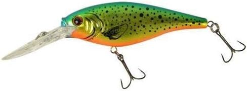 Berkley Flicker Shad Fishing Lure, Speckled Gold Shiner, 1/4 oz, 2 1/4in | 6cm Crankbaits, Size, Profile and Dive Depth Imitates Real Shad, Equipped with Fusion19 Hook in Saudi Arabia
