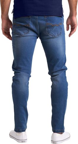 WESTACE Mens Slim-Fit Jeans Stretch Casual Classic 5-Pocket Straight Leg Durable Everyday Essential Flex Denim Jeans 28W-40W in Saudi Arabia