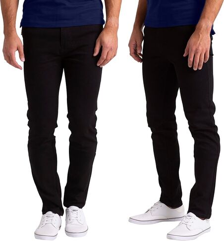 WESTACE Mens Slim-Fit Jeans Stretch Casual Classic 5-Pocket Straight Leg Durable Everyday Essential Flex Denim Jeans 28W-40W in Saudi Arabia