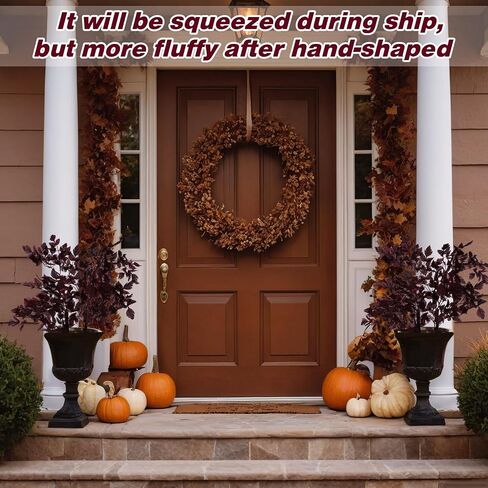 Giegxin 2 Pack 3.2 ft Fall Artificial Cimicifuga Stems with Spike Faux Plum Cimicifuga Plant Autumn Ramosa Leaf Halloween Tree for Fall Thanksgiving, Porch, Fireplace Front Door Outdoor Indoor Decor in Saudi Arabia