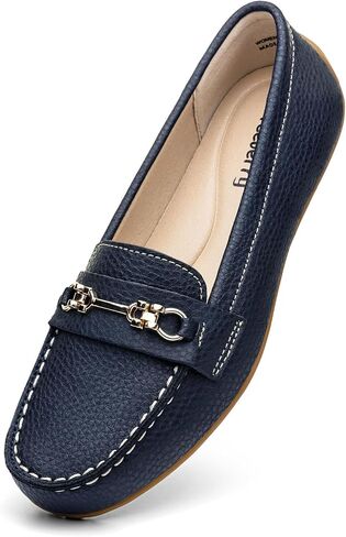 Loafers for Women Comfort Leather Loafers Cute Slip On Business Casual Dress Shoes Lightweight Work Flats Driving Mocs Walking Shoes for Women in Kuwait