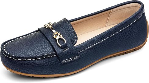 Loafers for Women Comfort Leather Loafers Cute Slip On Business Casual Dress Shoes Lightweight Work Flats Driving Mocs Walking Shoes for Women in Kuwait