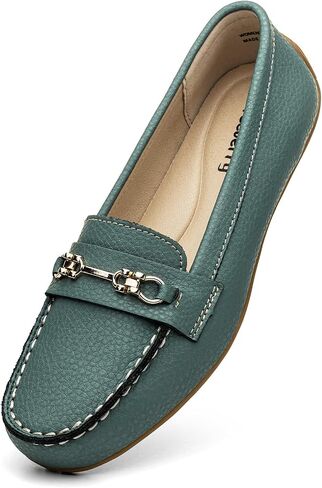 Loafers for Women Comfort Leather Loafers Cute Slip On Business Casual Dress Shoes Lightweight Work Flats Driving Mocs Walking Shoes for Women in Kuwait