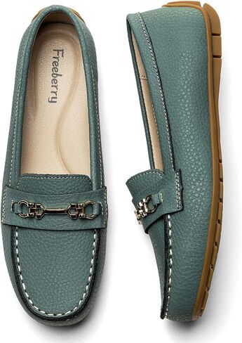 Loafers for Women Comfort Leather Loafers Cute Slip On Business Casual Dress Shoes Lightweight Work Flats Driving Mocs Walking Shoes for Women in Kuwait