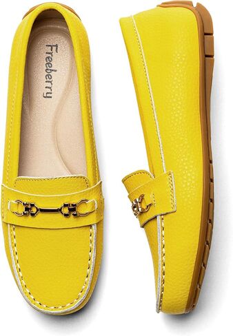 Loafers for Women Comfort Leather Loafers Cute Slip On Business Casual Dress Shoes Lightweight Work Flats Driving Mocs Walking Shoes for Women in Saudi Arabia