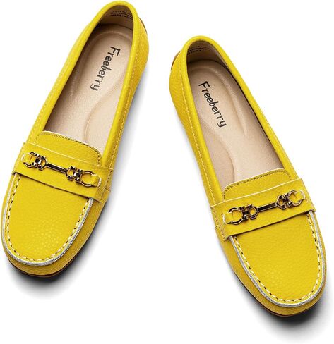 Loafers for Women Comfort Leather Loafers Cute Slip On Business Casual Dress Shoes Lightweight Work Flats Driving Mocs Walking Shoes for Women in Saudi Arabia