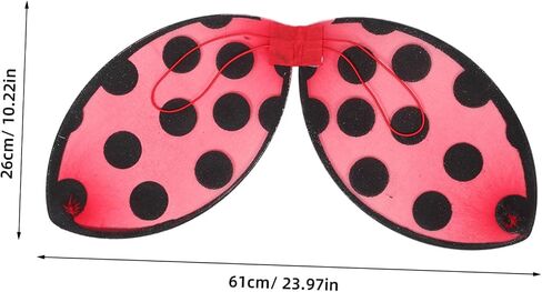 Foldable Ladybug Wings for Performance Red Cosplay Costume Prop Vibrant Color Easy to Carry Multipurpose Stage Party Accessory Random Color in Saudi Arabia