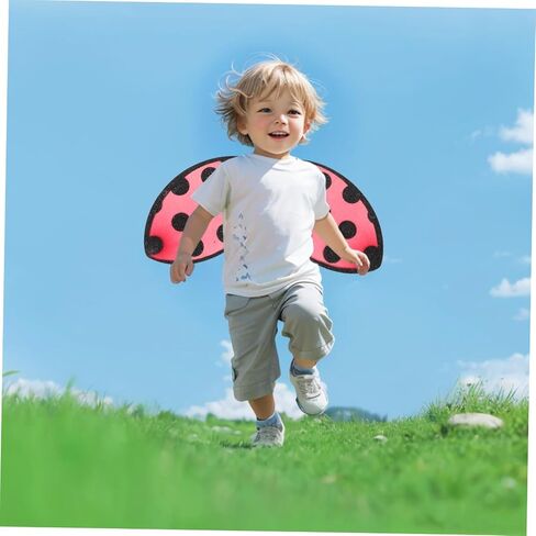 Foldable Ladybug Wings for Performance Red Cosplay Costume Prop Vibrant Color Easy to Carry Multipurpose Stage Party Accessory Random Color in Saudi Arabia