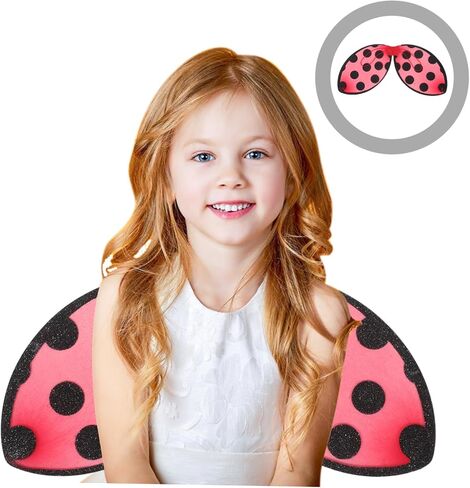 Foldable Ladybug Wings for Performance Red Cosplay Costume Prop Vibrant Color Easy to Carry Multipurpose Stage Party Accessory Random Color in Saudi Arabia