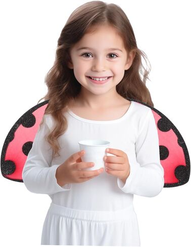 Foldable Ladybug Wings for Performance Red Cosplay Costume Prop Vibrant Color Easy to Carry Multipurpose Stage Party Accessory Random Color in Saudi Arabia
