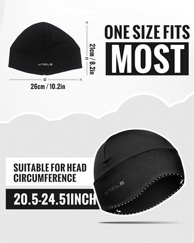 Thermal Running Skull Cap with Ear Flaps - Winter Hat for Men & Women, Windproof Athletic Beanie Helmet Liner in Saudi Arabia