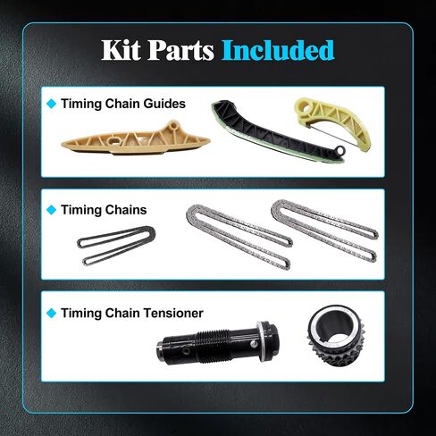 HiSport 2720520216 Engine Timing Chain Kit - Compatible with Benz C230 C80 C300 C350 CL550 CLK350 CLK550 E350 E550 G550 GL450 GL550 GLK350 ML350 ML450 ML550 R350 S400 S550 SL550 SLK280 SLK350 in Saudi Arabia
