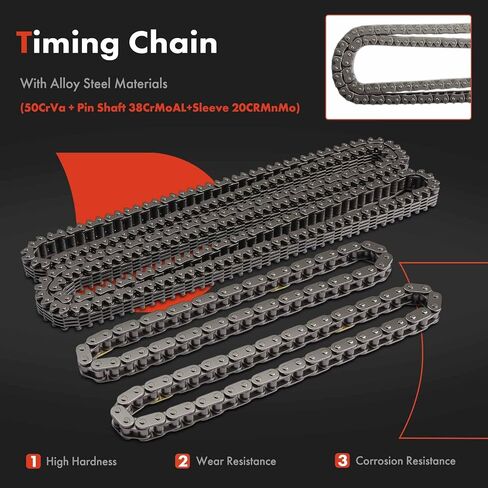 A-Premium Engine Timing Chain Kit with Water Pump Compatible with Ford F-150 2011-2012/2015-2016, Mustang 2011-2017, Police Interceptor Utility 2016-2017, Transit-150, Transit-350 HD - 3.5L 3.7L in Saudi Arabia