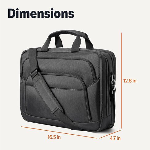 حقيبة كمبيوتر محمول من Amazon Essentials Check Point، مقاس 16 بوصة، باللون الأسود in Saudi Arabia