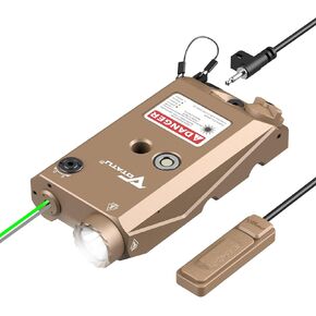 VOTATU V840 Green Laser/Light/IR Combo, 1500 Lumens Tactical Flashlight Laser for Rifle and Carbine Compatible with M-LOK Picatinny Rail, Pressure Switch and USB Magnetic Rechargeable in Kuwait