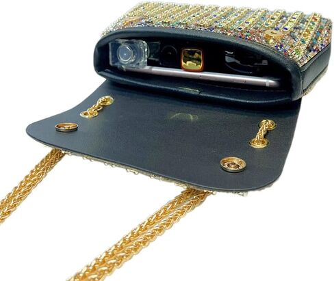 حقيبة كلاتش مسائية للنساء، حقائب كتف بسلسلة وحقائب يد مرصعة بأحجار الراين لحفلات الكوكتيل وحفلات الزفاف in Kuwait