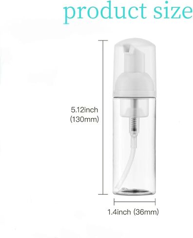 3 عبوات من زجاجات مضخة الرغوة للسفر بحجم 60 مل/2 أونصة موزع صابون رغوي صغير الحجم، موزع صابون رغوي بلاستيكي شفاف، حاويات مضخة صغيرة فارغة قابلة لإعادة الملء (ألوان مختلطة) in Kuwait