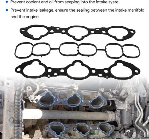 Engine Valve Cover and Intake Engine Manifold Gasket Set Fit for Nissan Infiniti Vehicle 3.5L V6 2007-2024 Altima Maxima Murano Pathfinder Quest 2014-2016 QX60 JX35 Replace# MS97143 VS50770R in Saudi Arabia