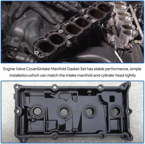 Engine Valve Cover and Intake Engine Manifold Gasket Set Fit for Nissan Infiniti Vehicle 3.5L V6 2007-2024 Altima Maxima Murano Pathfinder Quest 2014-2016 QX60 JX35 Replace# MS97143 VS50770R in Saudi Arabia