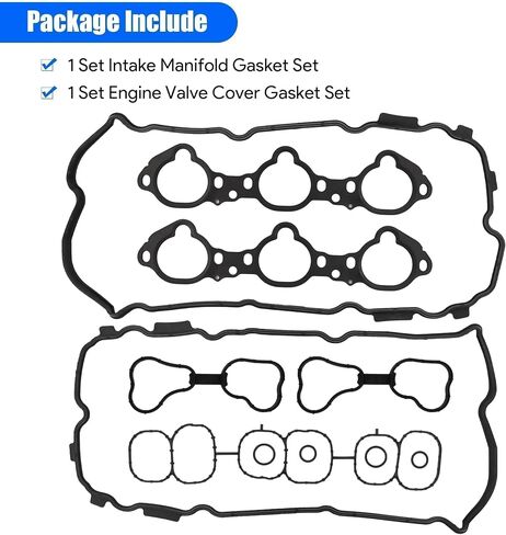 Engine Valve Cover and Intake Engine Manifold Gasket Set Fit for Nissan Infiniti Vehicle 3.5L V6 2007-2024 Altima Maxima Murano Pathfinder Quest 2014-2016 QX60 JX35 Replace# MS97143 VS50770R in Saudi Arabia