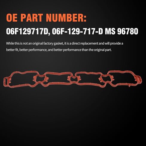 HiSport MS 96780 Engine Intake Manifold Gasket Set Replacement for Volkswagen Tiguan Jetta Compatible with Audi A4 A3 2.0L 2005-2018 Replace 06F129717D in Saudi Arabia