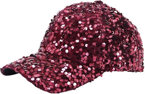 Sequin Baseball Cap for Women Girls Trucker Hat Sun Hat Golf Visor Hat Sparkly Bling 80s Party Hat for Hip Top Beach Travel in Kuwait
