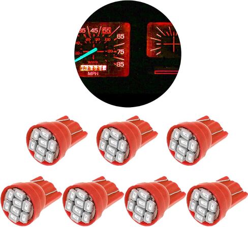 7X t10 LED لمبة قياس العدادات LED Dash Kit لوحة القيادة LED مصابيح كهربائية بديلة بيضاء باردة لشاحنة Ford 1993-1996 Bronco F150 F250 F350، Ford 1980-1986 F100 F150 F250 F350 Truck in Kuwait
