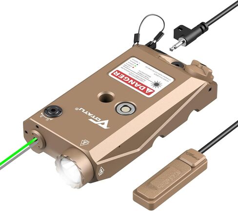 VOTATU V840 Green Laser/Light/IR Combo, 1500 Lumens Tactical Flashlight Laser for Rifle and Carbine Compatible with M-LOK Picatinny Rail, Pressure Switch and USB Magnetic Rechargeable in Kuwait