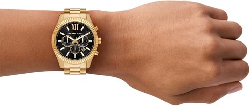 Michael Kors Men's Lexington Chronograph Gold-Tone Stainless Steel Watch Set (Model: MK9245SET) in Saudi Arabia