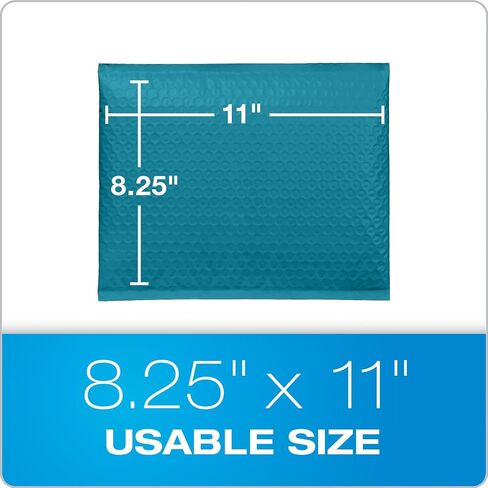 Quality Park Bubble Mailers, 8.25" x 11", Shipping Envelopes, Water Resistant Poly Padded Envelopes, Berry Print, 25 Pack (QUA85873) in Kuwait