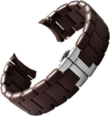 White black Silicone rubber clad steel watch band For Armani AR5905|5906|5920|5919|5859 women 20mm man 23mm Wrist strap Bracelet in Kuwait