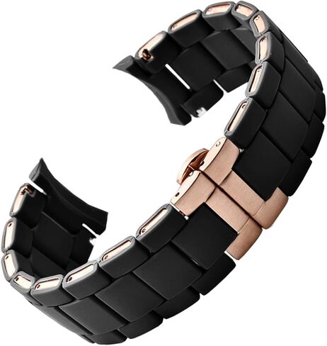 White black Silicone rubber clad steel watch band For Armani AR5905|5906|5920|5919|5859 women 20mm man 23mm Wrist strap Bracelet in Kuwait