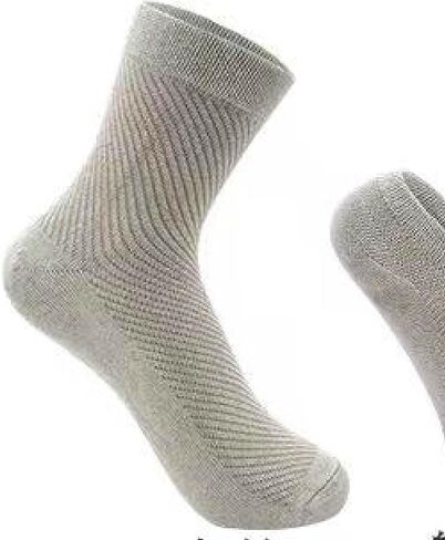 Hemp Organic Linen Crew Socks, Light Gray, Textured Knit, Casual Comfort, 5 Pack in Saudi Arabia