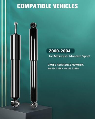 AUTOMUTO 4 Pcs Struts Shock Absorbers Compatible with 2000-2004 for Mitsubishi Montero Sport with 344294 344295 Auto Shocks - Front Rear in Saudi Arabia