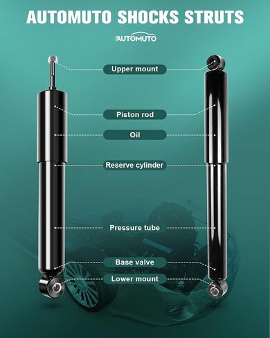 AUTOMUTO 4 Pcs Struts Shock Absorbers Compatible with 2000-2004 for Mitsubishi Montero Sport with 344294 344295 Auto Shocks - Front Rear in Saudi Arabia